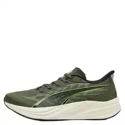 Wehkamp Puma Darter Pro mesh hardloopschoenen - olijfgroen/geel aanbieding