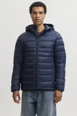 Wehkamp JACK & JONES ESSENTIALS gewatteerde jas - donkerblauw aanbieding
