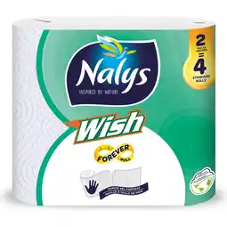 Jumbo Nalys Wish Dubbelrol Keukenpapier 2=4 rol aanbieding