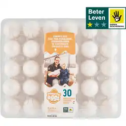 Jumbo Powerful Eggs Nederlandse Witte Scharreleieren 30 Stuks aanbieding