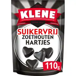 Jumbo Klene Drop Zoethouten Hartjes Suikervrij 110g aanbieding