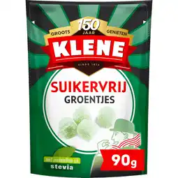 Jumbo Klene Drop Groentjes Suikervrij 90g aanbieding