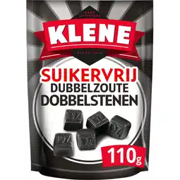 Jumbo Klene Drop Dubbelzoute Dobbelstenen Suikervrij 110g aanbieding