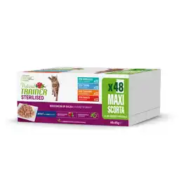 Zooplus 96x85g Natural Trainer Bocconcini Adult Sterilised Mix (4 soorten) kattennatvoer aanbieding