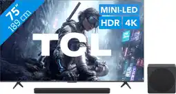Coolblue TCL QD Mini-led 75 T8D (2026) + TCL A65K aanbieding