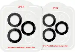 Coolblue BlueBuilt Apple iPhone 16 Pro/16 Pro Max Camera Lens Protector Aluminium Duo Pack aanbieding