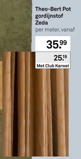 Karwei Theo-Bert Pot Gordijnstof Zeda aanbieding