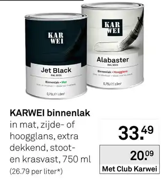 Karwei Karwei binnenlak aanbieding