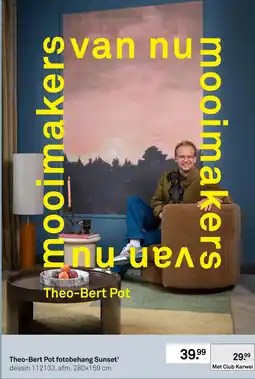 Karwei Theo-Bert Pot fotobehang Sunset aanbieding