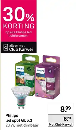 Karwei Philips led spot GU5.3 aanbieding