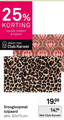 Karwei Club Karwei droogloopmat luipaard aanbieding