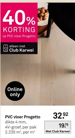 Karwei PVC vloer Progetto aanbieding