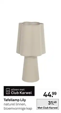Karwei Club Karwei Tafellamp Lily aanbieding