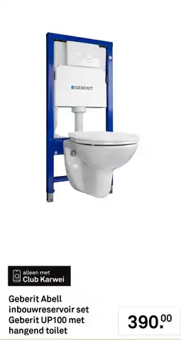 Karwei Geberit Abell inbouwreservoir set Geberit UP100 met hangend toilet aanbieding