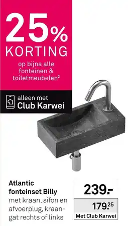 Karwei Atlantic fonteinset Billy aanbieding