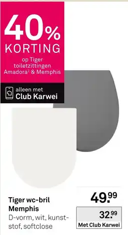 Karwei Tiger wc-bril Memphis aanbieding