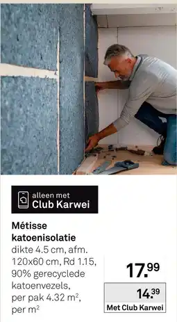 Karwei Métisse katoenisolatie aanbieding