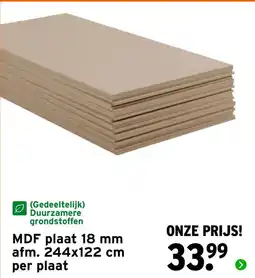 GAMMA MDF plaat aanbieding