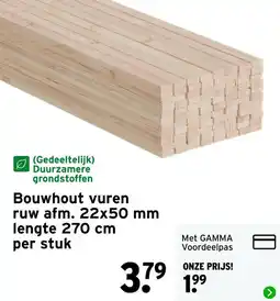 GAMMA Bouwhout vuren aanbieding