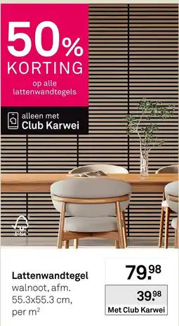 Karwei Club Karwei lattenwandtegel aanbieding