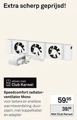 Karwei Speedcomfort radiator-ventilator Mono aanbieding