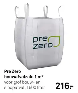 Karwei Pre Zero bouwafvalzak aanbieding