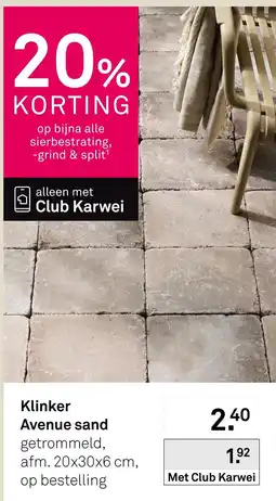 Karwei Klinker Avenue sand aanbieding