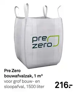 Karwei Pre Zero bouwafvalzak aanbieding
