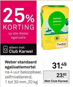 Karwei Weber standaard egalisatiemortel aanbieding