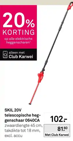 Karwei SKIL 20V telescopische heg-genschaar 0640CA aanbieding