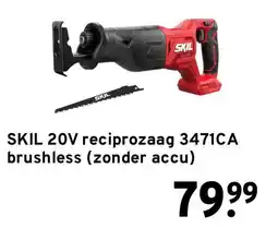 GAMMA SKIL 20V reciprozaag 3471CA brushless (zonder accu) aanbieding