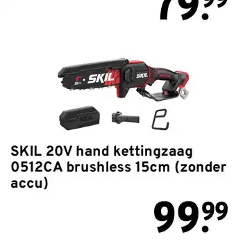 GAMMA SKIL 20V hand kettingzaag 0512CA brushless 15cm aanbieding