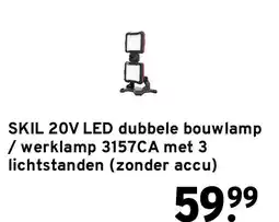 GAMMA SKIL 20V LED dubbele bouwlamp / werklamp 3157CA aanbieding