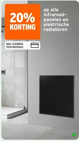 GAMMA gamma infraroodpanelen en elektrische radiatoren aanbieding