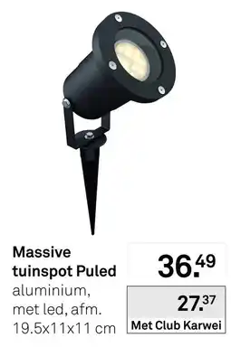 Karwei Puled massive tuinspot aluminium aanbieding
