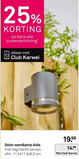 Karwei Solar wandlamp Aida aanbieding