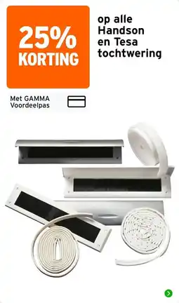 GAMMA Handson en Tesa tochtwering aanbieding