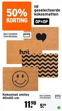 GAMMA Kokosmat smiley aanbieding