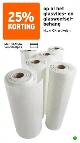GAMMA gamma glasvlies- en glasweefsel-behang aanbieding