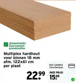 GAMMA Multiplex hardhout aanbieding