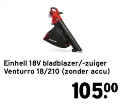 GAMMA Einhell 18V bladblazer/-zuiger Venturro 18/210 aanbieding