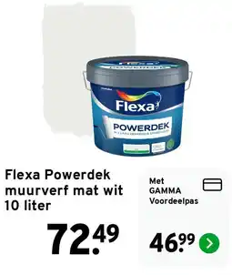 GAMMA Flexa Powerdek muurverf mat wit aanbieding