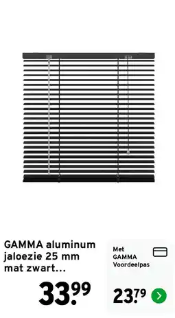 GAMMA GAMMA aluminum jaloezie 25 mm mat zwart... aanbieding
