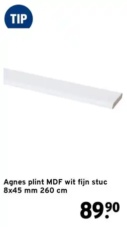 GAMMA Agnes plint MDF wit fijn stuc aanbieding