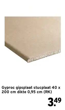 GAMMA Gyproc gipsplaat stucplaat aanbieding