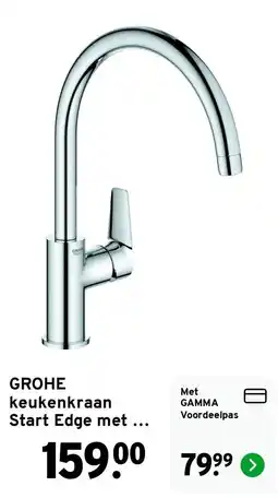 GAMMA GROHE keukenkraan Start Edge met ... aanbieding