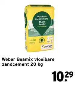 GAMMA Weber Beamix vloeibare zandcement aanbieding