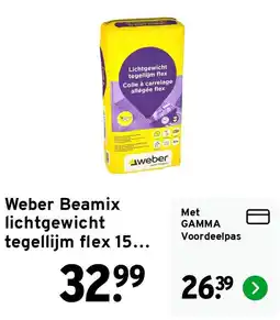 GAMMA Weber Beamix lichtgewicht tegellijm flex 15... aanbieding