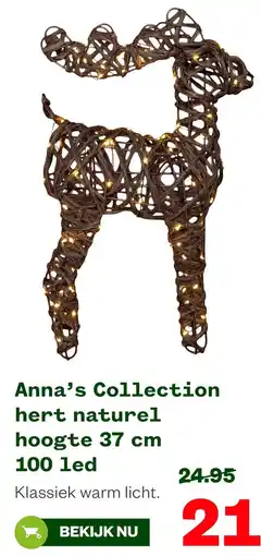 Welkoop Anna's Collection hert naturel aanbieding