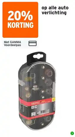 GAMMA carpoint spare bulb kit aanbieding